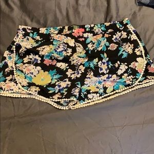 Multi colored floral shorts